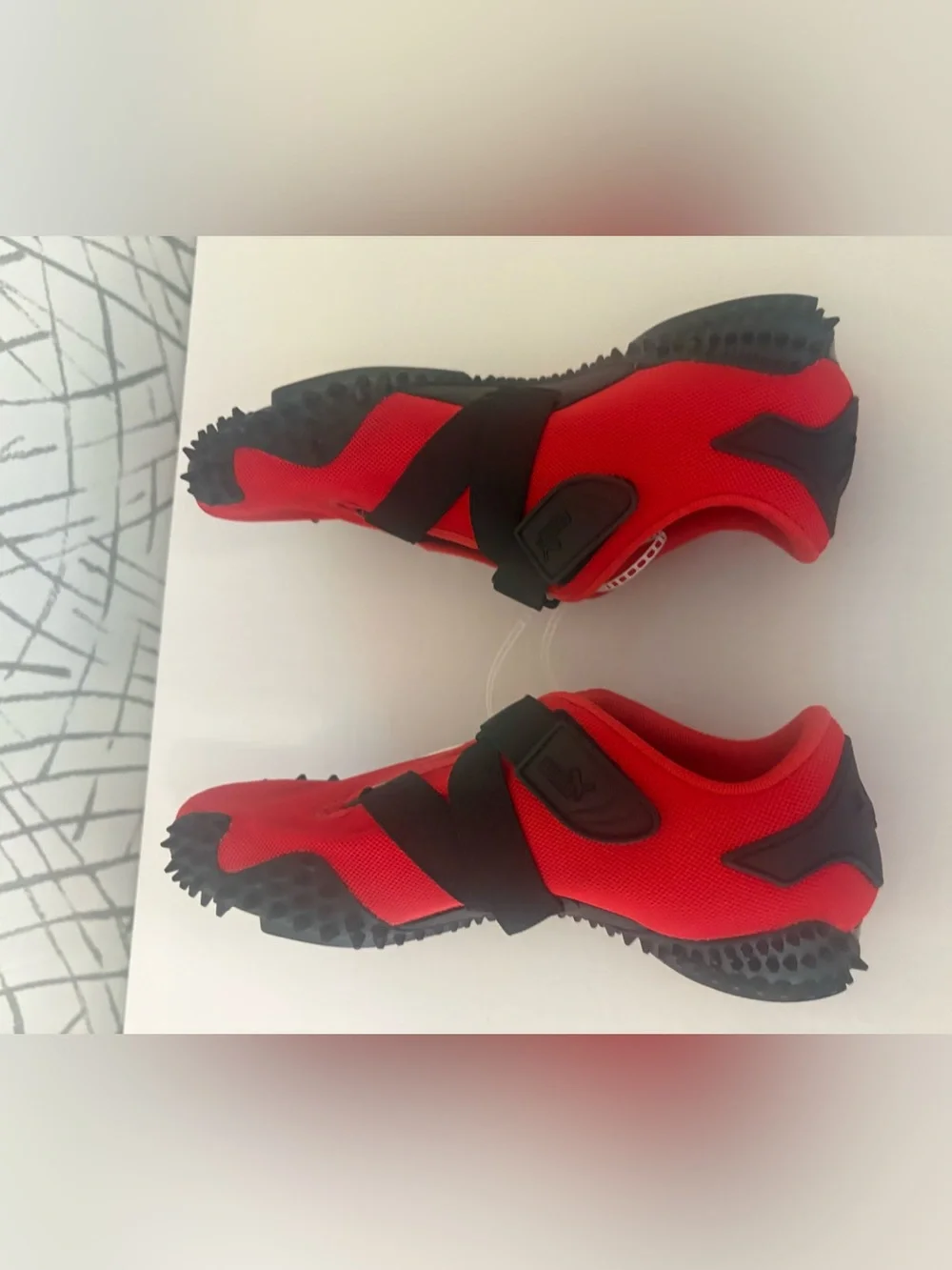 PUMA Mostro OG Sneakers. Vibrant  Red with a Unique Spike Sole.